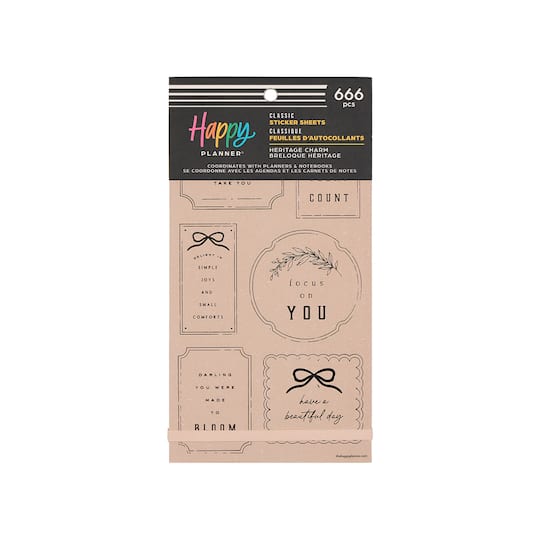 The Classic Happy Planner® Heritage Charm Sticker Book